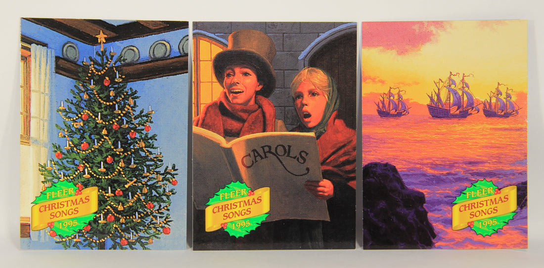 Christmas 7 Card Story Fleer 1995 Trading Card Set #1-7 Christmas Songs ENG L019750