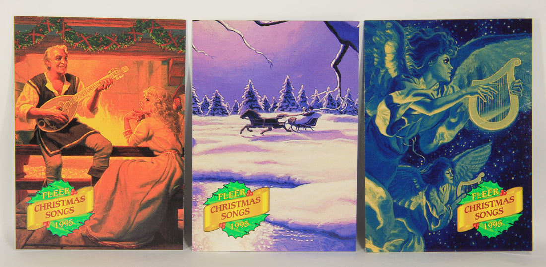 Christmas 7 Card Story Fleer 1995 Trading Card Set #1-7 Christmas Songs ENG L019750