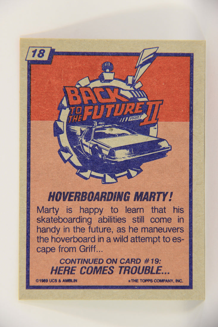 Back To The Future II 1989 Trading Card #18 Hoverboarding Marty L019753