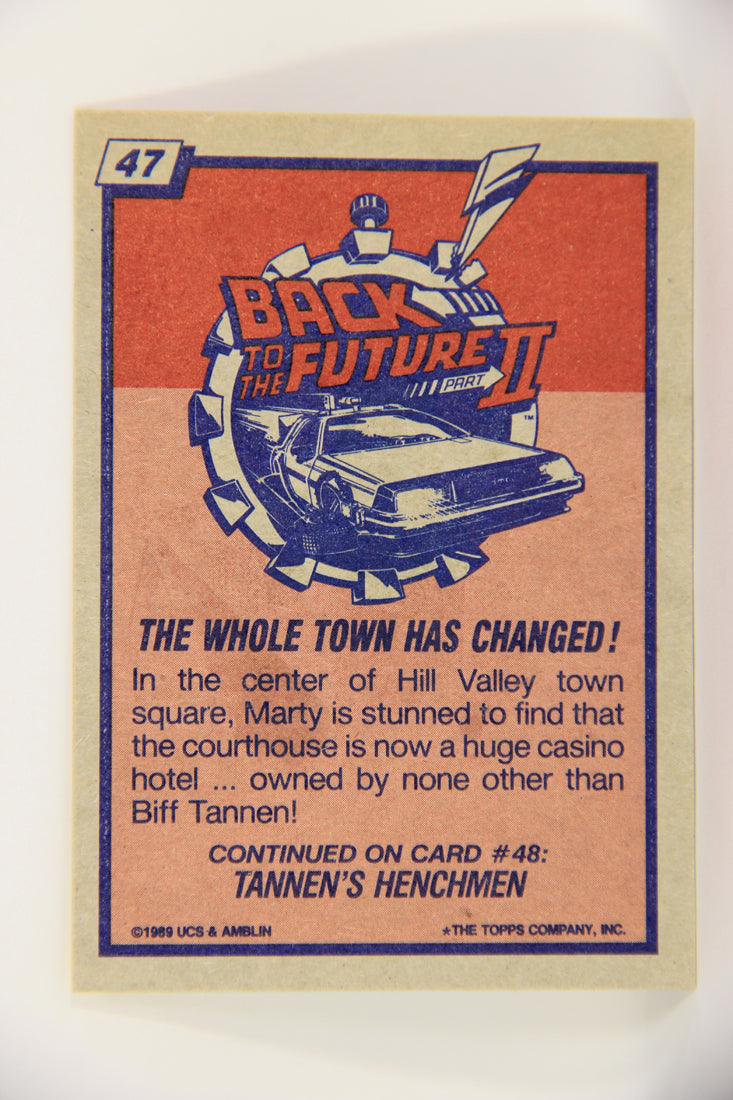 Back To The Future II 1989 Trading Card #47 The Whole Town Has Changed L019754