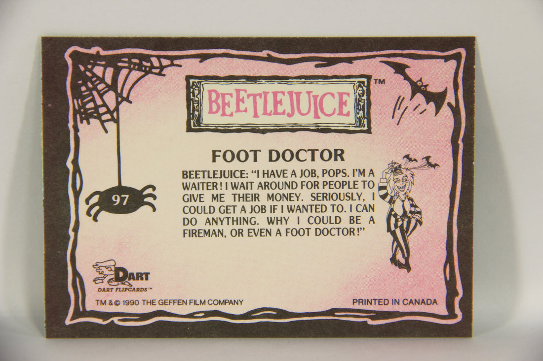 Beetlejuice 1990 Trading Card #97 Foot Doctor ENG L019756