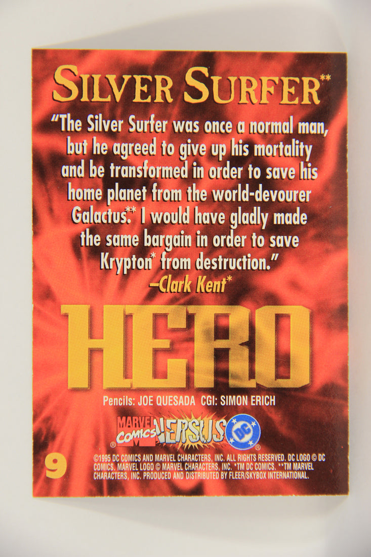 DC Versus Marvel Comics 1995 Trading Card #9 Silver Surfer ENG L019762