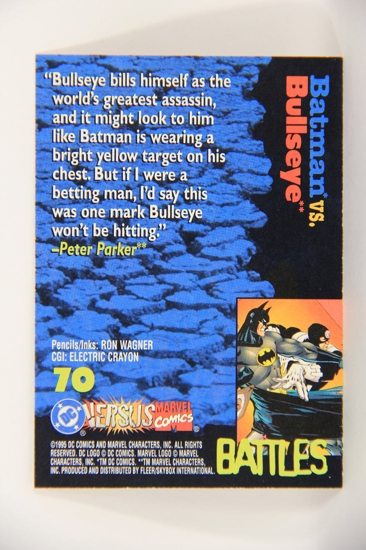 DC Versus Marvel Comics 1995 Trading Card #70 Batman Vs Bullseye ENG L019767
