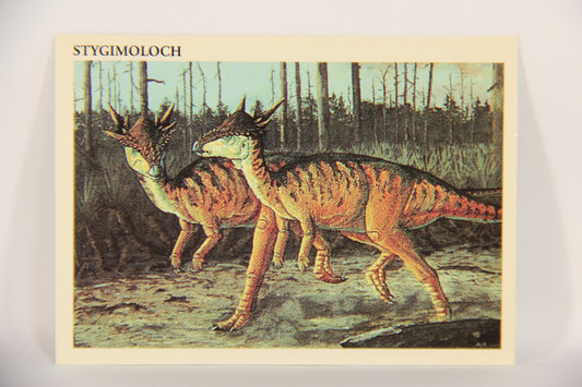 Dinosaurs The Mesozoic Era 1993 Vintage Trading Card #21 Stygimoloch ENG L019770