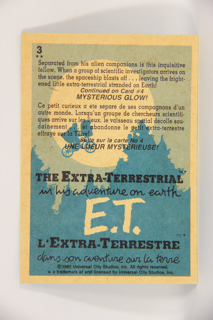 E.T. The Extra-Terrestrial 1982 Trading Card #3 Stranded FR-ENG OPC L019779