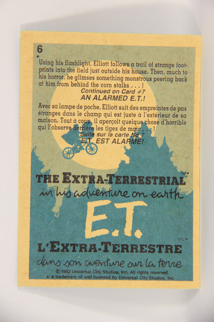 E.T. The Extra-Terrestrial 1982 Trading Card #6 Fright In The Woods FR-ENG OPC L019780
