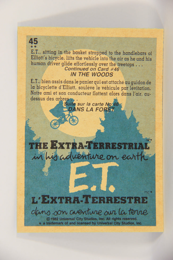 E.T. The Extra-Terrestrial 1982 Trading Card #45 Night Ride FR-ENG OPC L019781