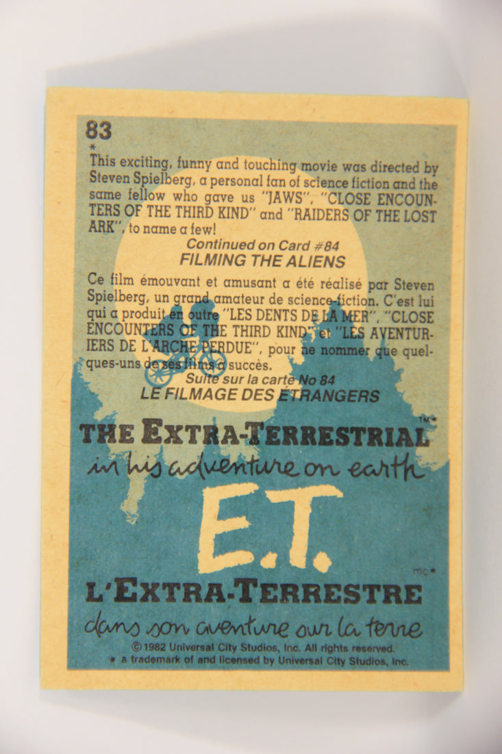 E.T. The Extra-Terrestrial 1982 Trading Card #83 E.T.'s Director FR-ENG OPC L019782