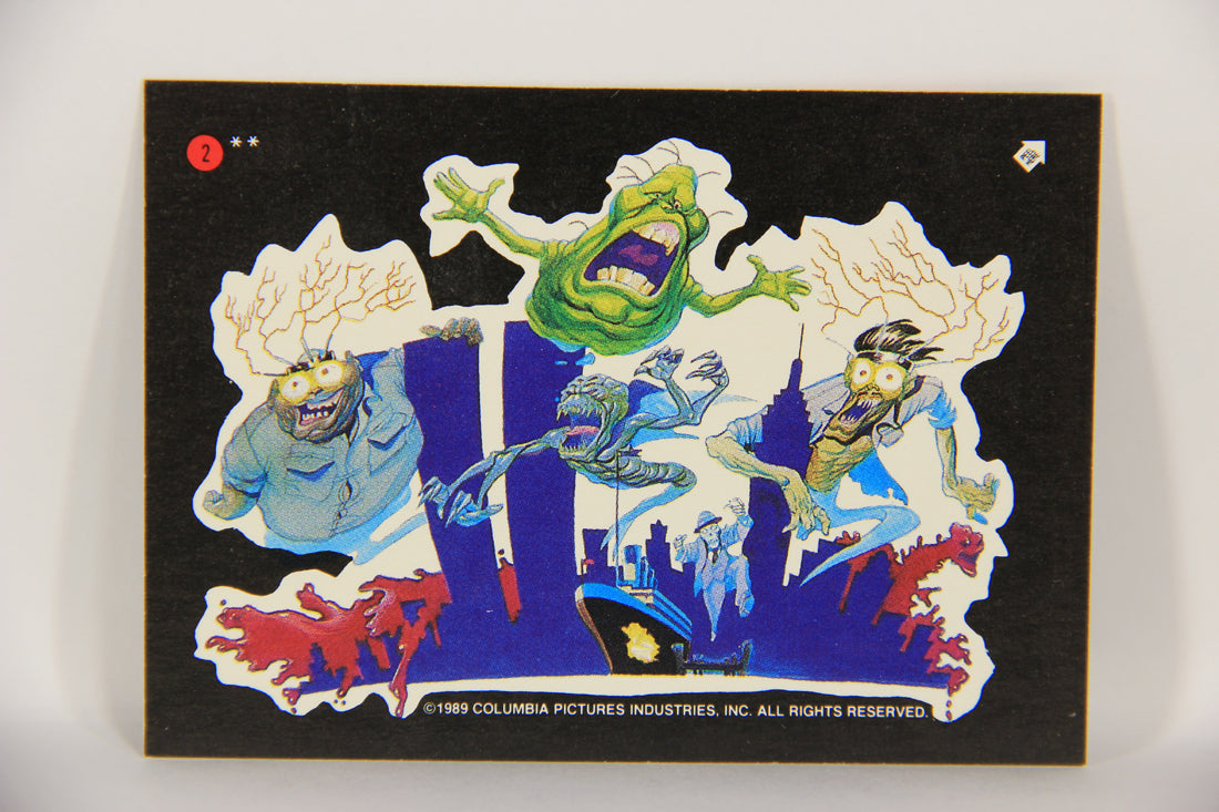 Ghostbusters II 1989 Trading Card Sticker #2 Slimer - Scoleri L019783