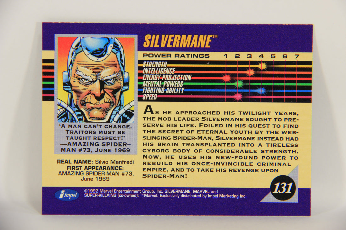 1992 Marvel Universe Series 3 Trading Card #131 Silvermane ENG L019790