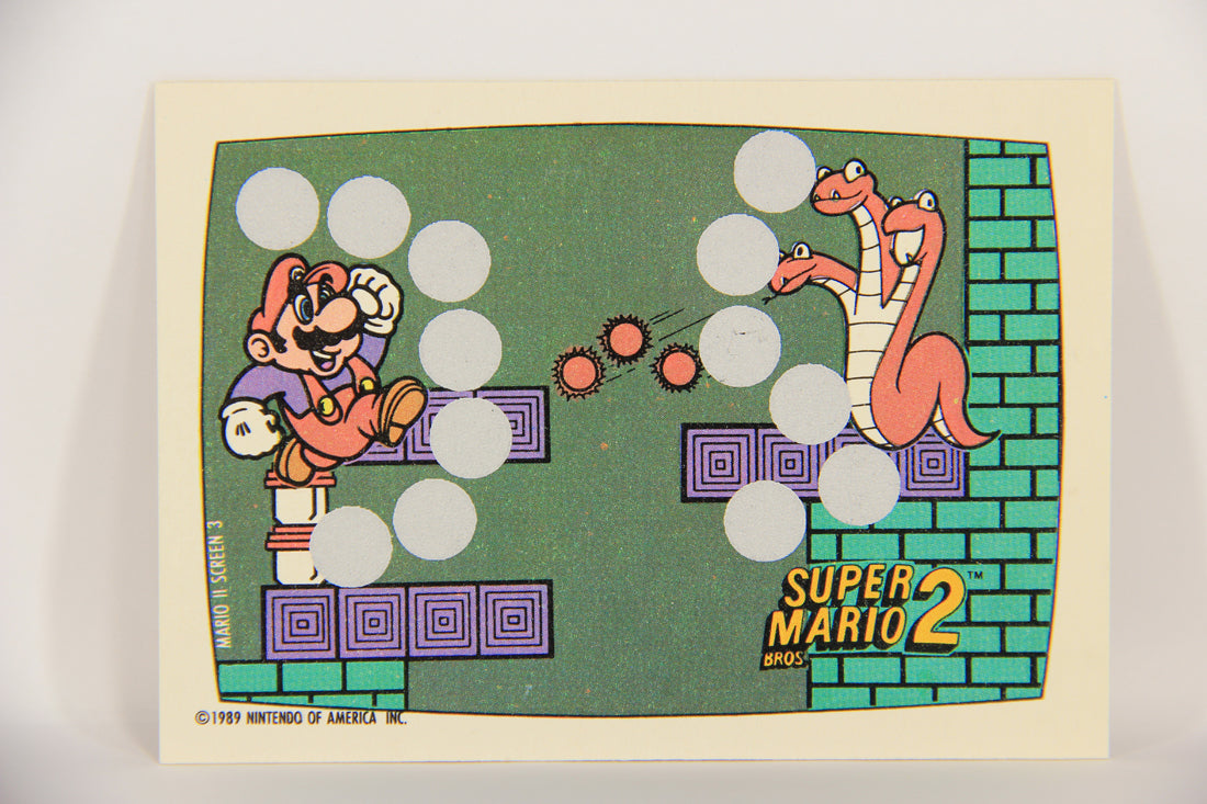 Super Mario Bros 2 Nintendo 1989 Scratch-Off Card Screen #3 Of 10 ENG L019802