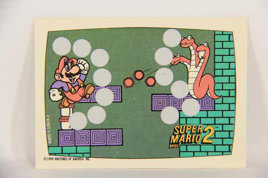 Super Mario Bros 2 Nintendo 1989 Scratch-Off Card Screen #3 Of 10 ENG L019802