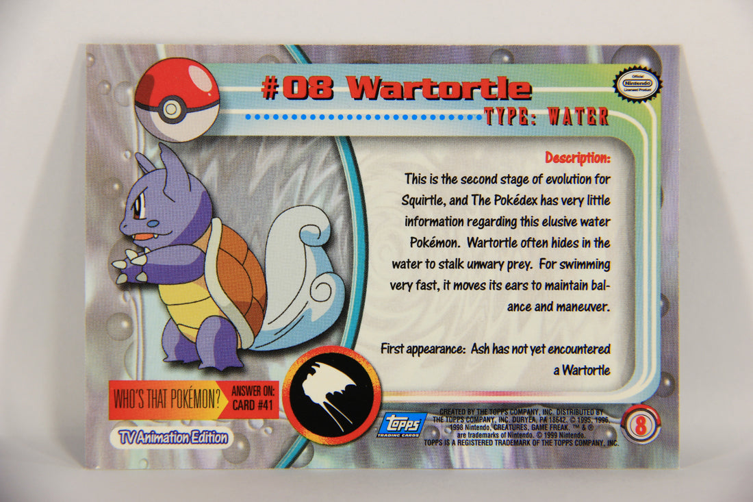 Pokémon Card Wartortle #8 TV Animation Blue Logo 1st Print ENG L019803