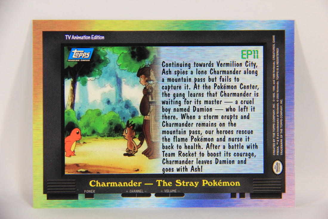Pokémon Card TV Animation #EP11 Charmander The Stray Pokémon Blue Logo 1st Print ENG L019807