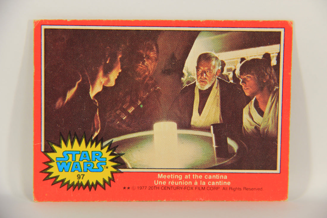 Star Wars 1977 Trading Card #97 Meeting At The Cantina FR-ENG O-Pee-Chee L019828