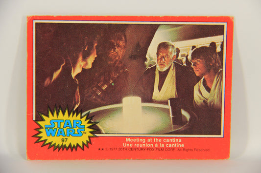 Star Wars 1977 Trading Card #97 Meeting At The Cantina FR-ENG O-Pee-Chee L019828