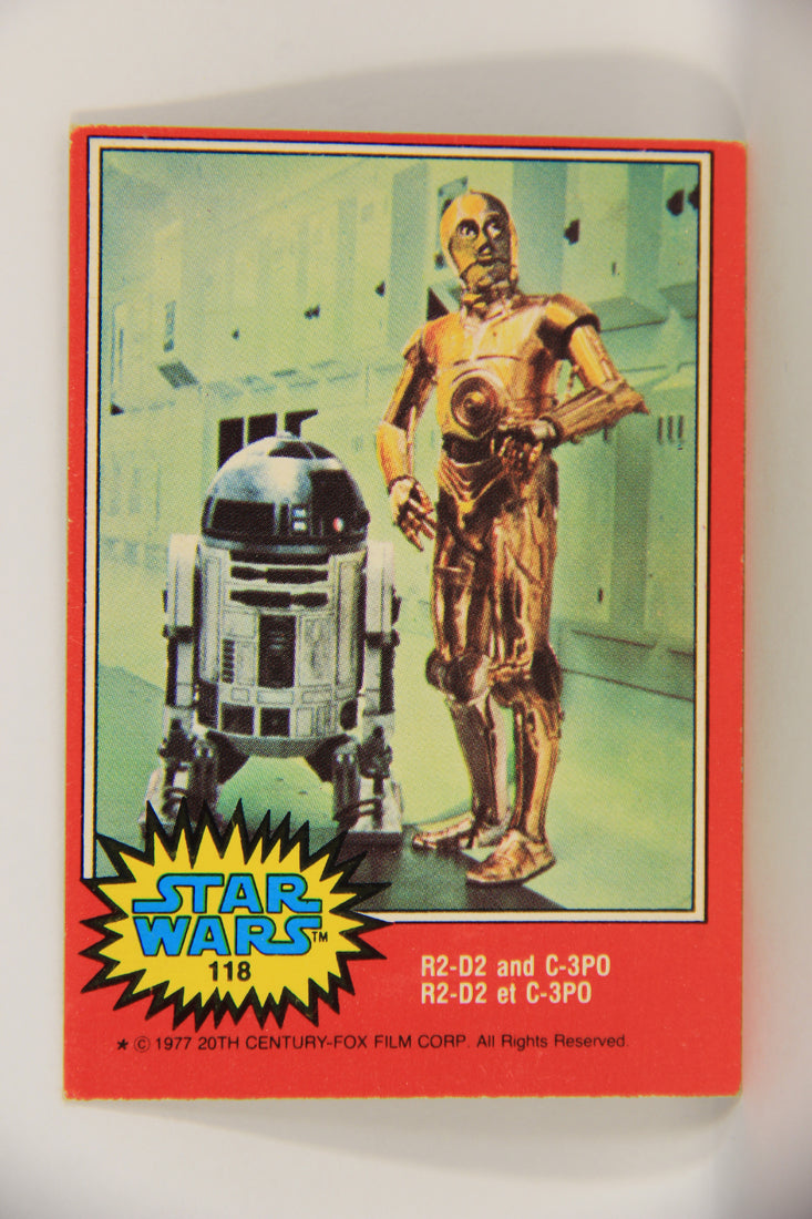 Star Wars 1977 Trading Card #118 R2-D2 And C-3PO FR-ENG O-Pee-Chee L019830
