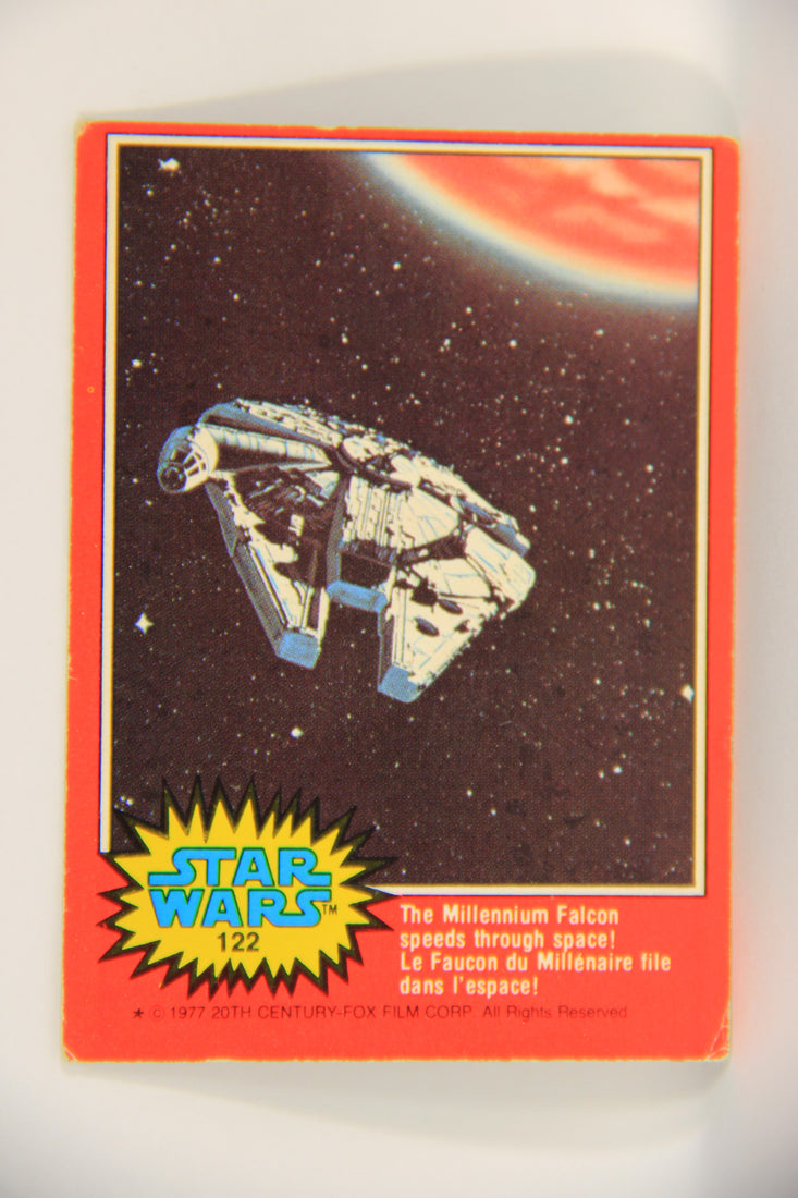 Star Wars 1977 Card #122 Millennium Falcon Speeds Through Space FR-ENG OPC L019831