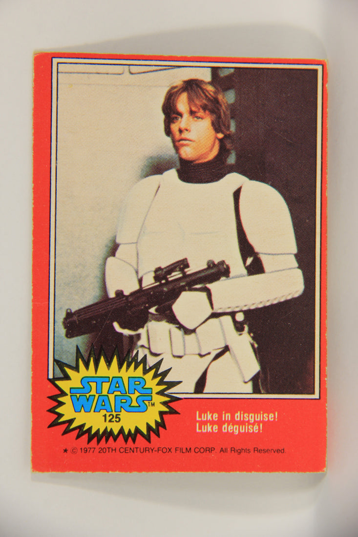 Star Wars 1977 Trading Card #125 Luke In disguise FR-ENG O-Pee-Chee OPC L019832
