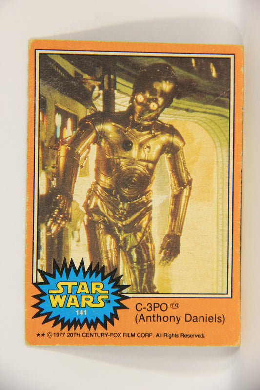 Star Wars 1977 Card #141 C-3PO (Anthony Daniels) Corrected Version FR-ENG OPC L019835