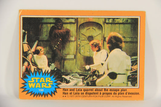 Star Wars 1977 Card #150 Han And Leia Quarrel About The Escape Plan FR-ENG OPC L019836