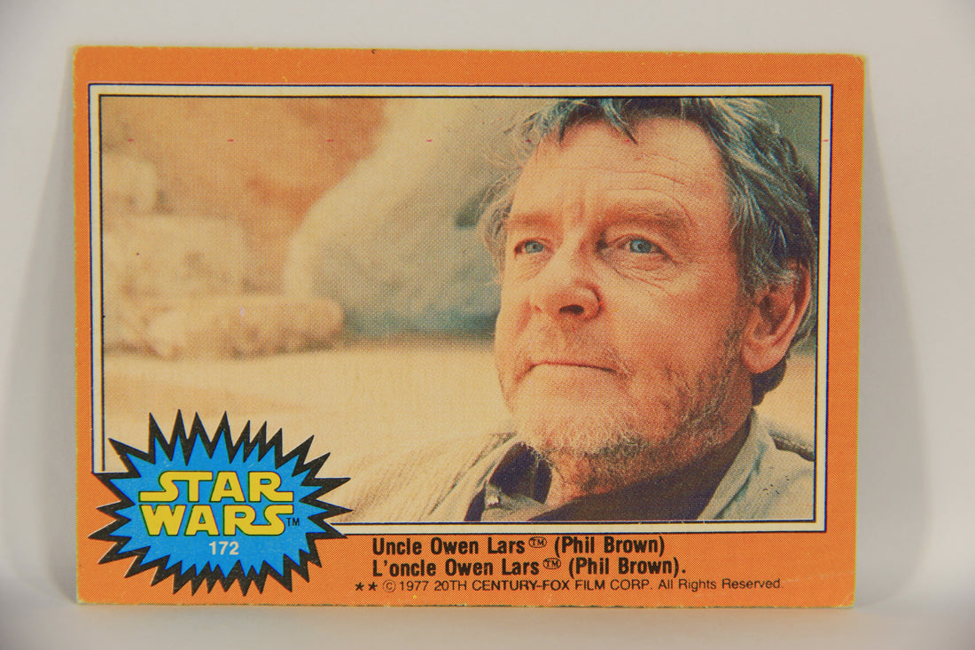 Star Wars 1977 Card #172 Uncle Owen Lars (Phil Brown) FR-ENG O-Pee-Chee L019837