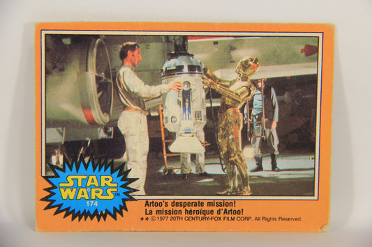 Star Wars 1977 Trading Card #174 Artoo's Desperate Mission FR-ENG OPC L019838