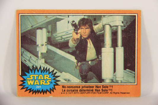 Star Wars 1977 Card #201 No-Nonsense Privateer Han Solo FR-ENG OPC L019840