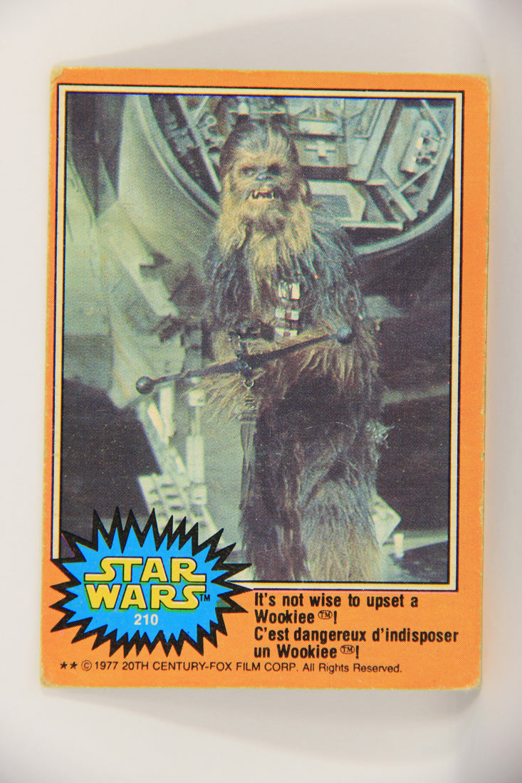 Star Wars 1977 Card #210 It's Not Wise To Upset A Wookiee FR-ENG OPC L019841
