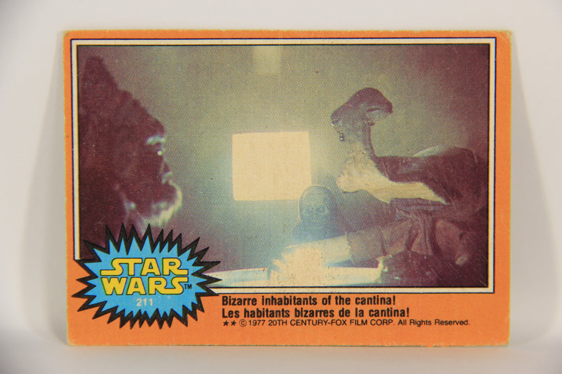 Star Wars 1977 Trading Card #211 Bizarre Inhabitants Of The Cantina FR-ENG OPC L019842