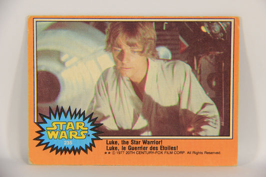 Star Wars 1977 Trading Card #235 Luke The Star Warrior FR-ENG OPC L019843