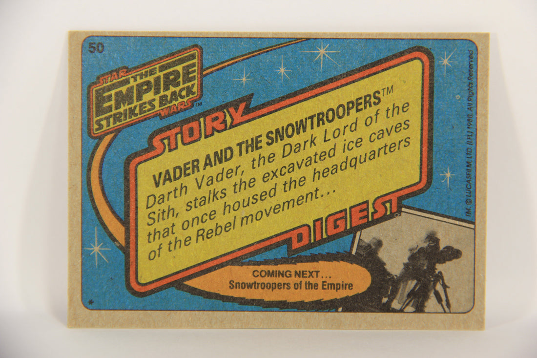 Star Wars Empire Strikes Back Card #50 Vader And The Snowtroopers ENG L019850