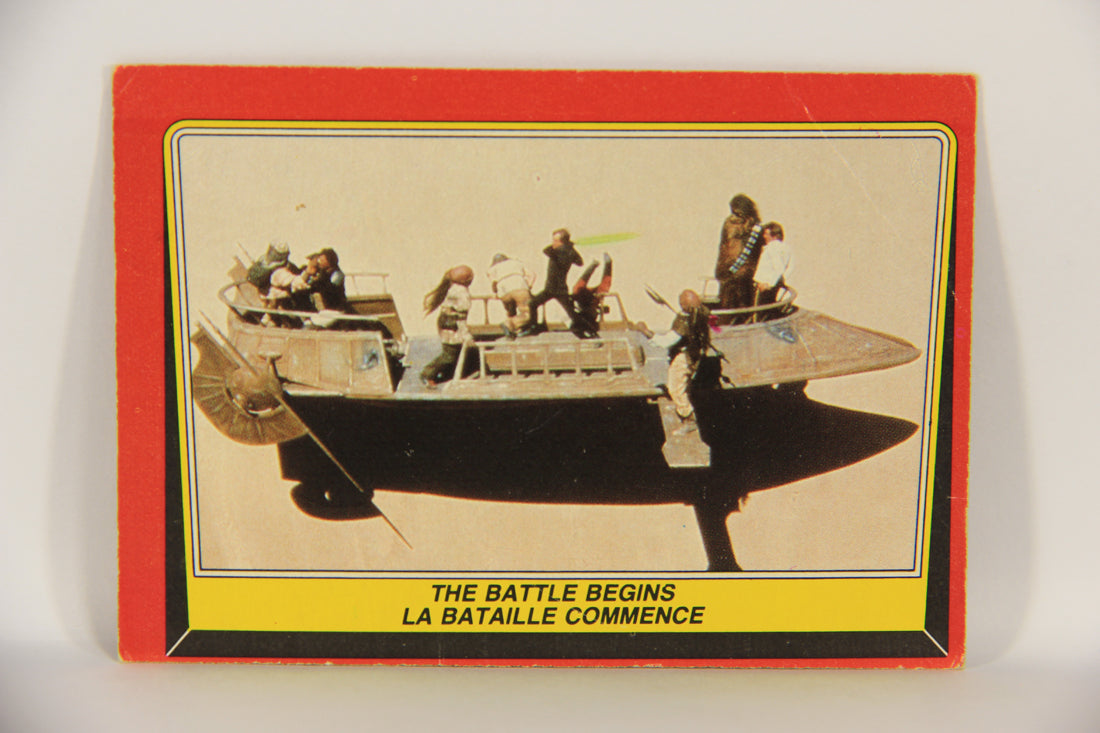 Star Wars ROTJ 1983 Trading Card #42 The Battle Begins FR-ENG Canada L019853