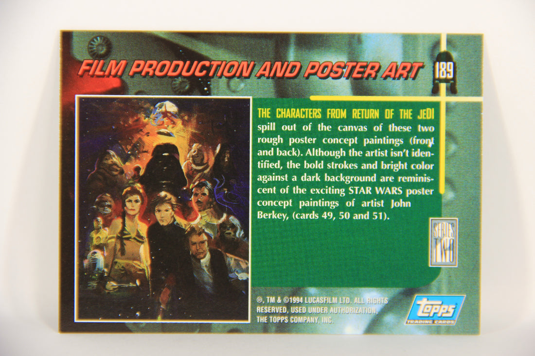 Star Wars Galaxy 1994 Topps Trading Card #189 Characters From ROTJ Artwork ENG L019858
