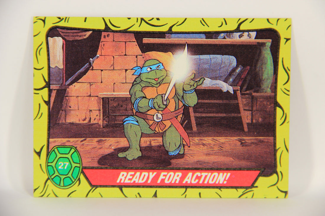 Teenage Mutant Ninja Turtles 1989 Trading Card #27 Ready For Action ENG L019860