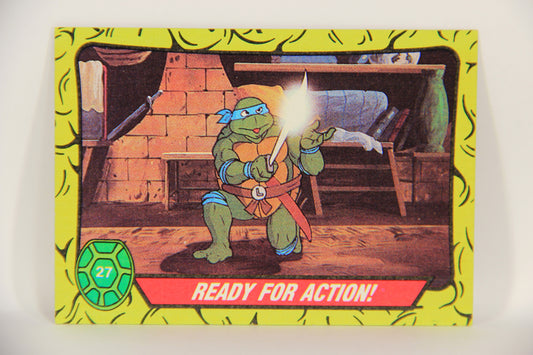Teenage Mutant Ninja Turtles 1989 Trading Card #27 Ready For Action ENG L019860