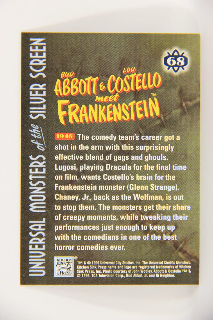 Universal Monsters Silver Screen 1996 Card #68 Abbott And Costello Meet Frankenstein 1948 L019874