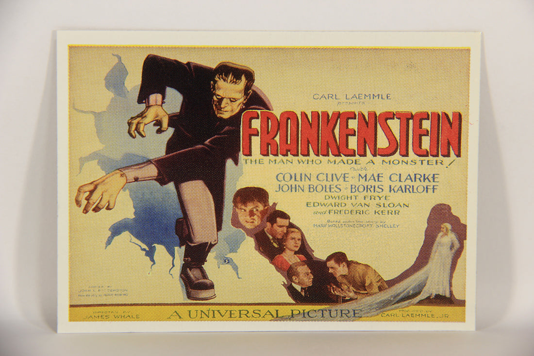 Universal Monsters Of The Silver Screen 1996 Sticker Card #S2 Frankenstein 1931 Karloff L019875