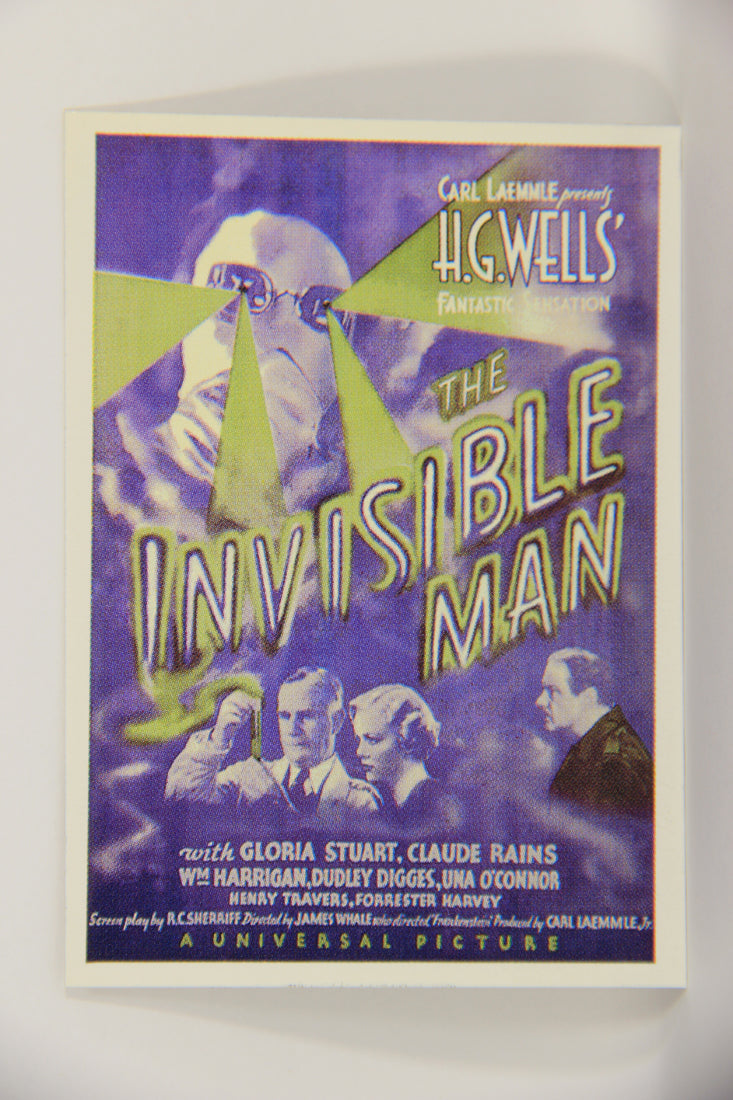 Universal Monsters Of The Silver Screen 1996 Sticker Card #S4 The Invisible Man 1933 L019876