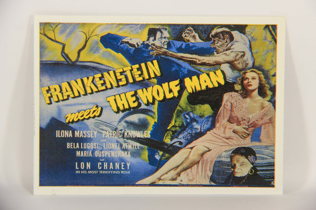 Universal Monsters Of Silver Screen 1996 Sticker #S7 Frankenstein Meets The Wolfman 1942 L019877