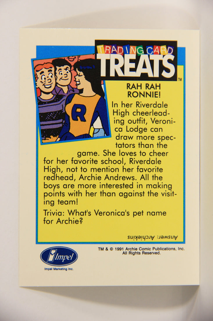 Archie Comics Treats 1991 Vintage Trading Card Rah Rah Ronnie ENG L019879