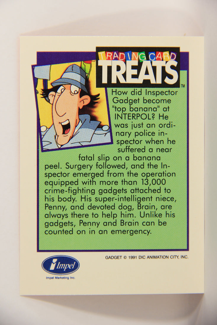 Inspector Gadget TV Series Treats 1991 Vintage Trading Card Top Banana ENG L019881