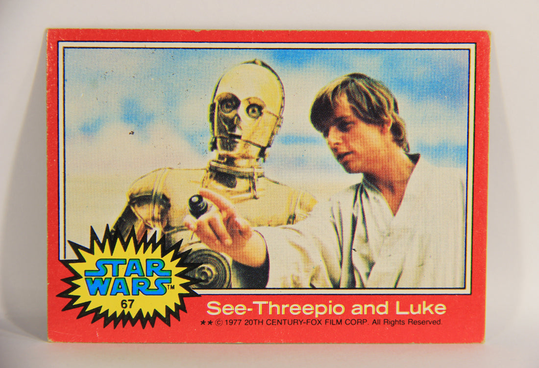 Star Wars 1977 Trading Card #67 See-Threepio And Luke ENG Topps L019892