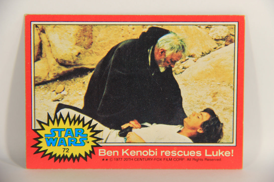 Star Wars 1977 Trading Card #72 Ben Kenobi Rescues Luke ENG Topps L019894