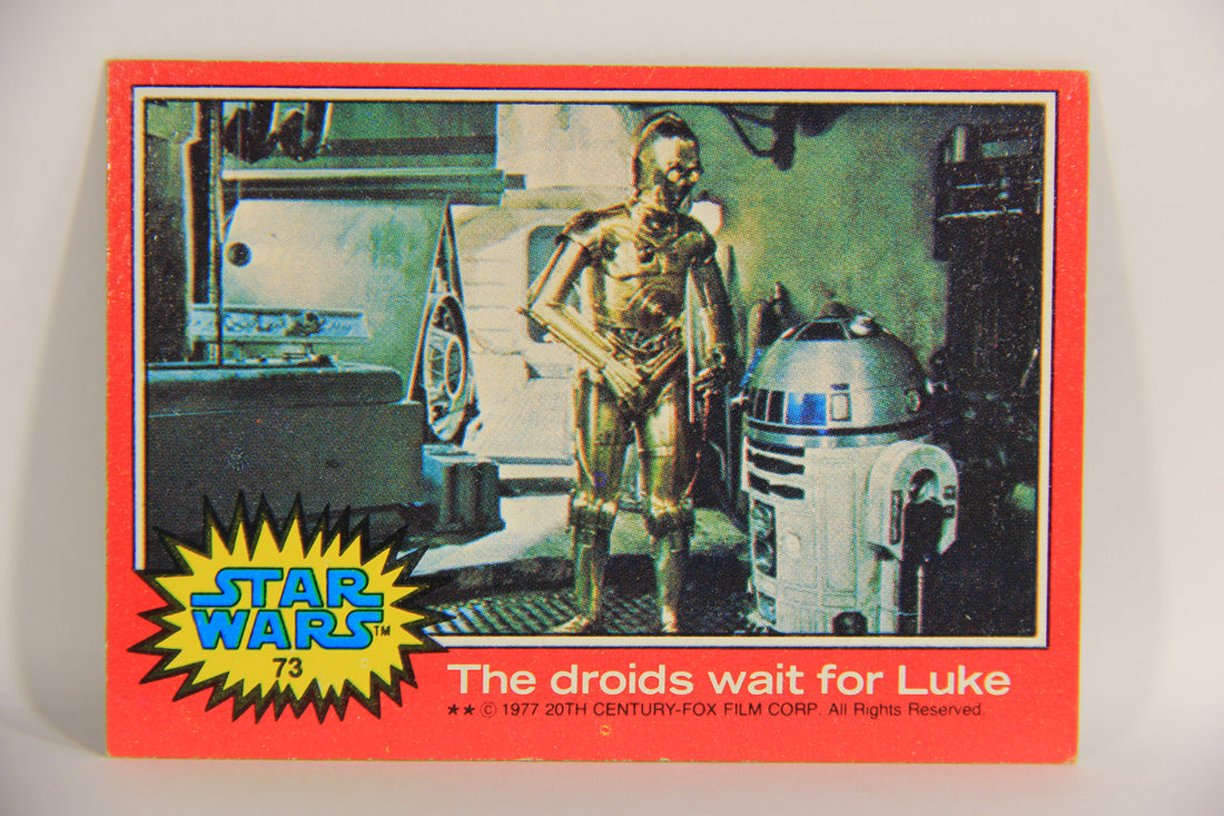 Star Wars 1977 Trading Card #73 The Droids Wait For Luke ENG Topps L019895