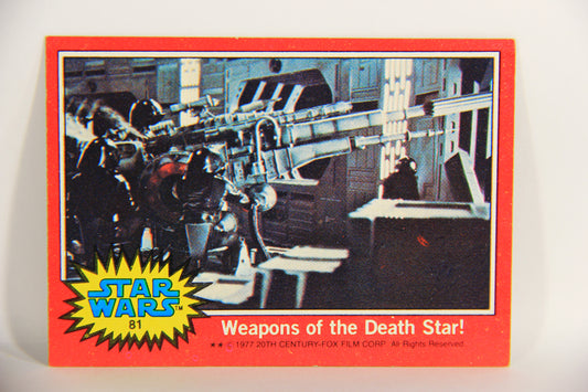 Star Wars 1977 Trading Card #81 Weapons Of The Death Star ENG Topps L019898