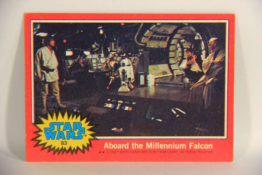 Star Wars 1977 Trading Card #83 Aboard The Millennium Falcon ENG Topps L019899