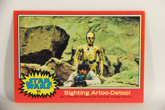 Star Wars 1977 Trading Card #95 Sighting Artoo-Detoo ENG Topps L019906