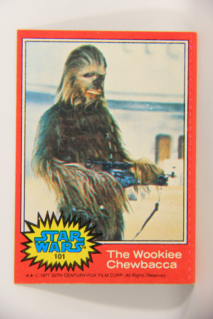 Star Wars 1977 Trading Card #101 The Wookiee Chewbacca ENG Topps ERROR L019910