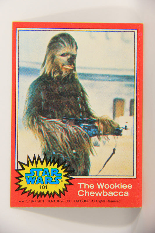 Star Wars 1977 Trading Card #101 The Wookiee Chewbacca ENG Topps ERROR L019910